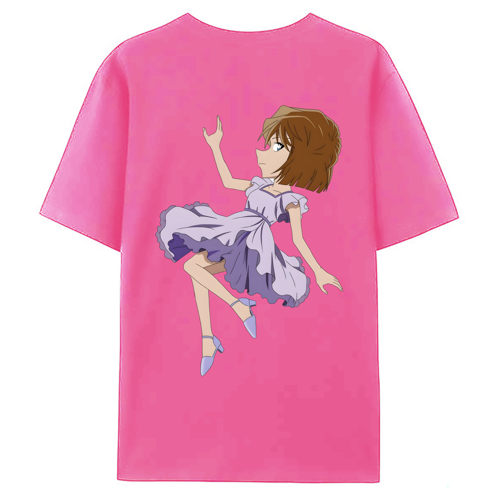 （画像用） 名探偵コナン 灰原 哀 はいばら あい Detective Conan Anita Hailey、Vi Graythorn Haibara Ai レディース半袖Tシャツ(バックプリント)